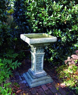 Rococo Stone Birdbath