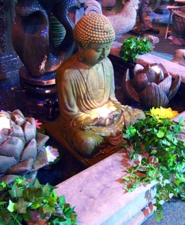 Meditating Buddha Stone Fountain