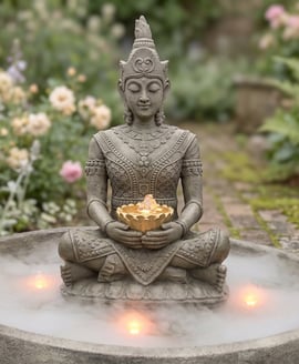 Serene Buddha Stone Fountain