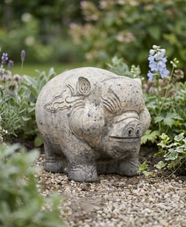 Thai Pig Stone Statue