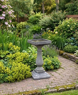 Large Baluster Stone Birdbath