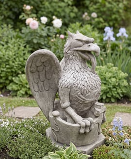 Heraldic Griffin Garden Statue