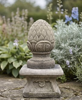 Fir Cone Stone Garden Finial