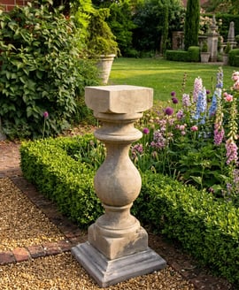 Grand Baluster Stone Garden Pedestal