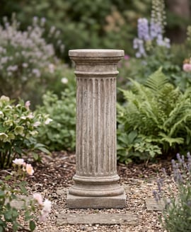 Large Stone Doric Garden Pedestal