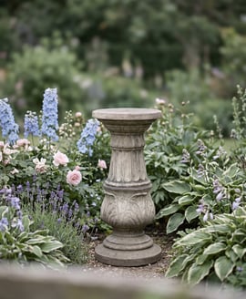 Large Stone Garden Pedestal