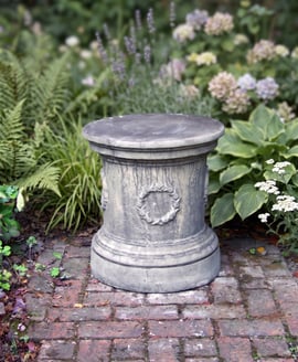 Round Laurel Plinth Garden Pedestal