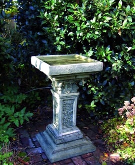 Rococo Stone Birdbath