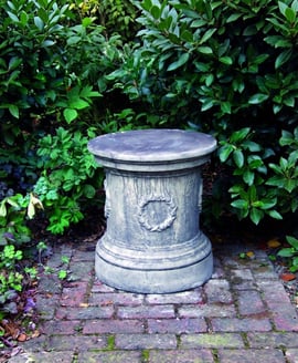 Round Laurel Plinth Garden Pedestal