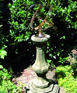 Large Armillary on Stone Garden Pedestal