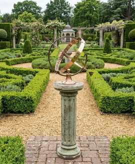 Large Armillary on Brighton Stone Garden Pedestal