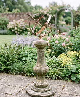Large Armillary on Stone Garden Pedestal