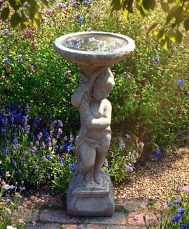 Urchin Stone Birdbath