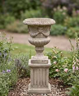 Vienna Classical Scroll Stone Garden Vase
