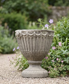 Vienna Leaf Stone Garden Vase