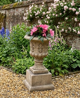 Vienna Fleur Stone Garden Vase