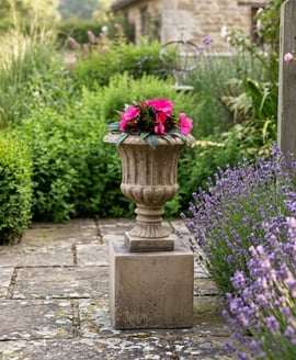 Vienna Leaf Stone Garden Vase