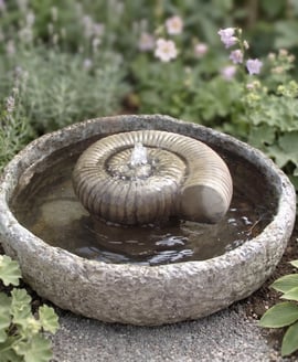 Large Ammonite Stone Fountain