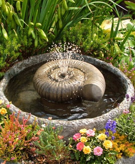 Large Ammonite Stone Fountain