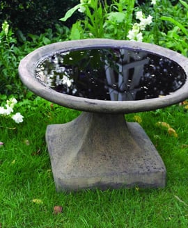 Low Height Stone Birdbath