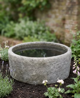 Medium Round Stone Garden Reservoir