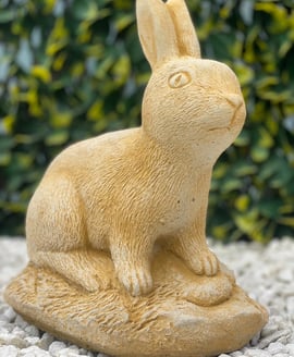 Cheeky Rabbit Garden Ornament in Sandstone