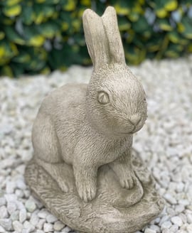 Cheeky Rabbit Garden Ornament in Stone