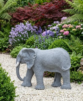 Extra Large Elephant Garden Statue in Grey