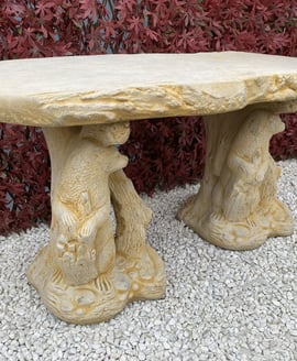 Otter Stone Garden Bench in Sandstone
