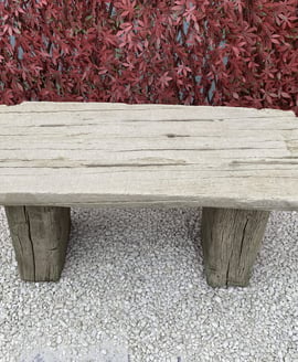 Sleeper Stone Garden Bench in Stone