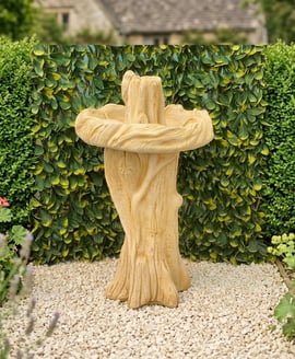 Blue Tit Birdbath in Sand Stone