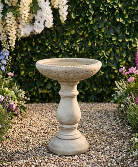 Large Edwardian Birdbath in Stone