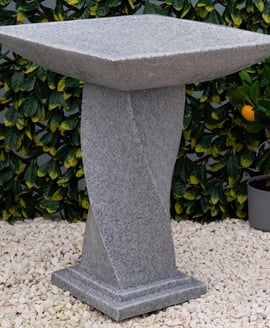 Winding Stone Birdbath in Grey