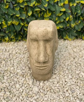 Easter Island Head Garden Ornament in Stone