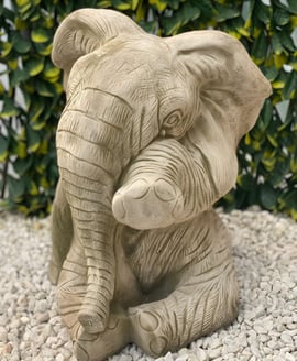 Ellie The Elephant Stone Garden Ornament in Stone