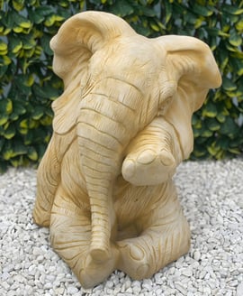 Ellie The Elephant Stone Garden Ornament in Sandstone
