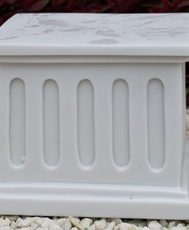Large Square Garden Ornament Plinth in White