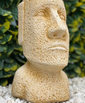 Moai Head Garden Statue in Sandstone