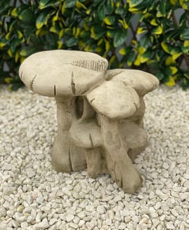 Large Mushroom Family Garden Ornament in Stone