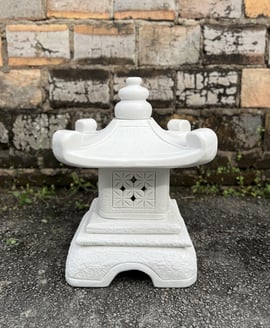 Chinese Pagoda Garden Ornament in White