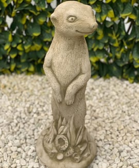 Proud Meerkat Stone Garden Ornament in Stone