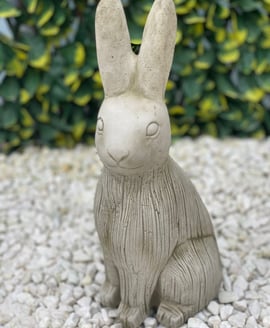 Standing Rabbit Garden Ornament in Stone