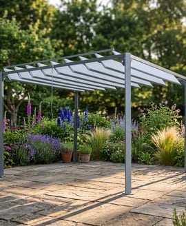 Garden Must Haves 3x3m Pandora Leaf Gazebo in Grey