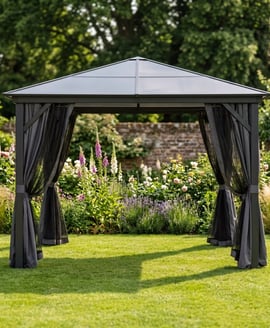 Garden Must Haves 3m Runcton Gazebo in Grey