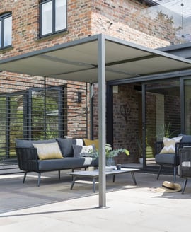 Garden Must Haves 2.8m Sliding Roof Gazebo in Grey