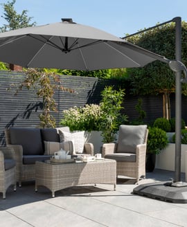 Garden Must Haves One Box 3m Cantilever Parasol Cream