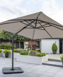 Garden Must Haves Royce Executive 3m Cantilever Parasol Soft Grey