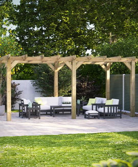Power 18x10 Wooden Pergola