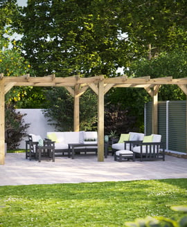 Power 20x10 Wooden Pergola
