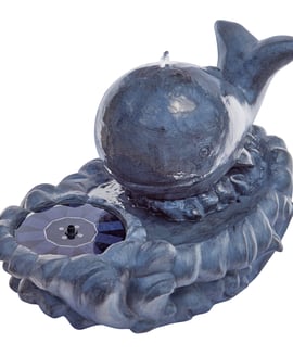 55cm 4 LED Solar Happy Whale Water Feature